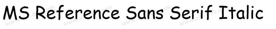 MS Reference Sans Serif Italic字体转换